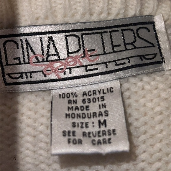 Gina Peters Sport vintage cardigan sweater preppy, cottagecore, cozy aesthetic M - Picture 7 of 7